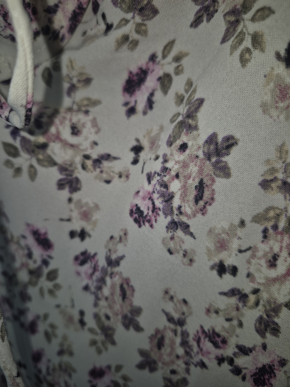 wild fable White Floral Hoodie with Pink and Purple Roses